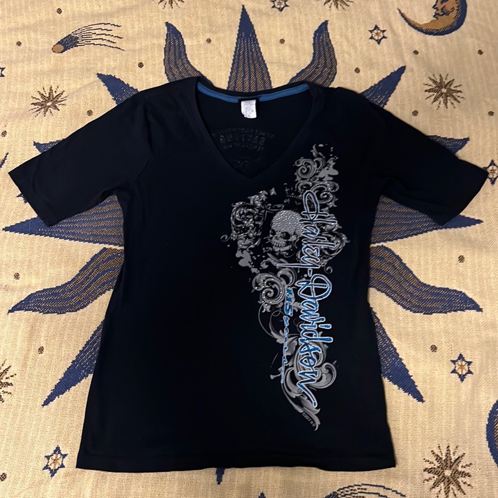 Harley Davidson 115 Years Womens Bling Tee